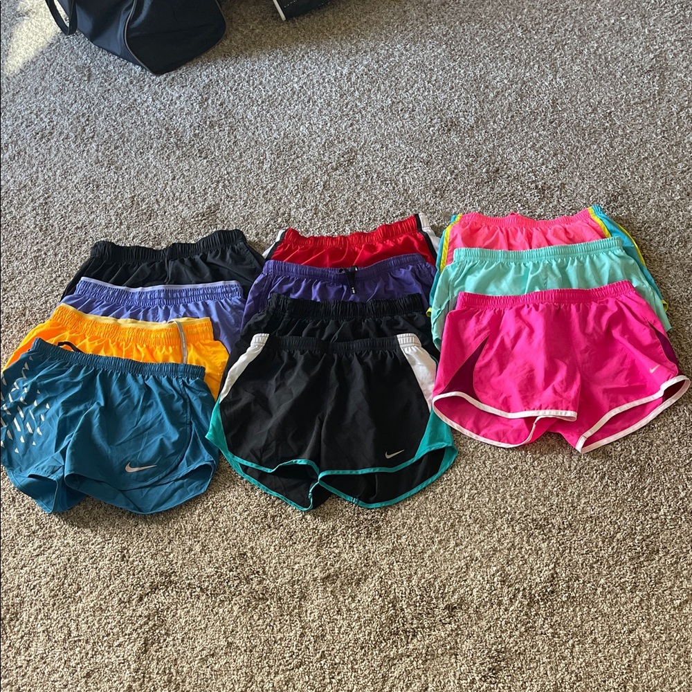 Nike Women's Athletic Shorts - Black, Red, Pink, Blue, Purple, Green, Yellow